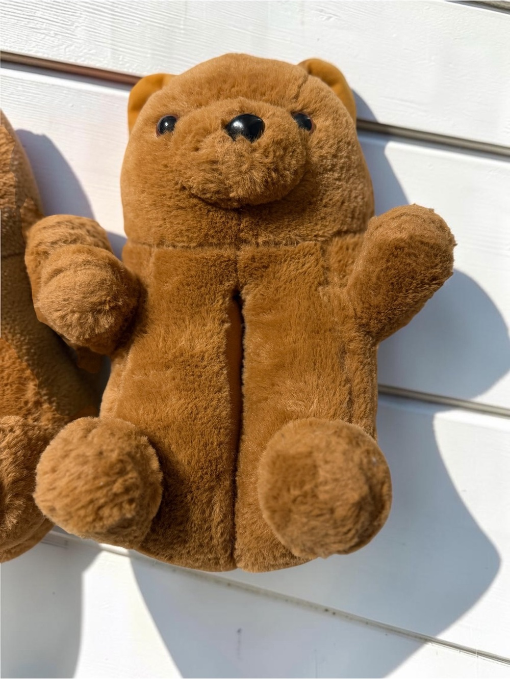 Aeropostale Teddy Bear Novelty Slippers Brown Fits ~ Woman large - Picture 4 of 9